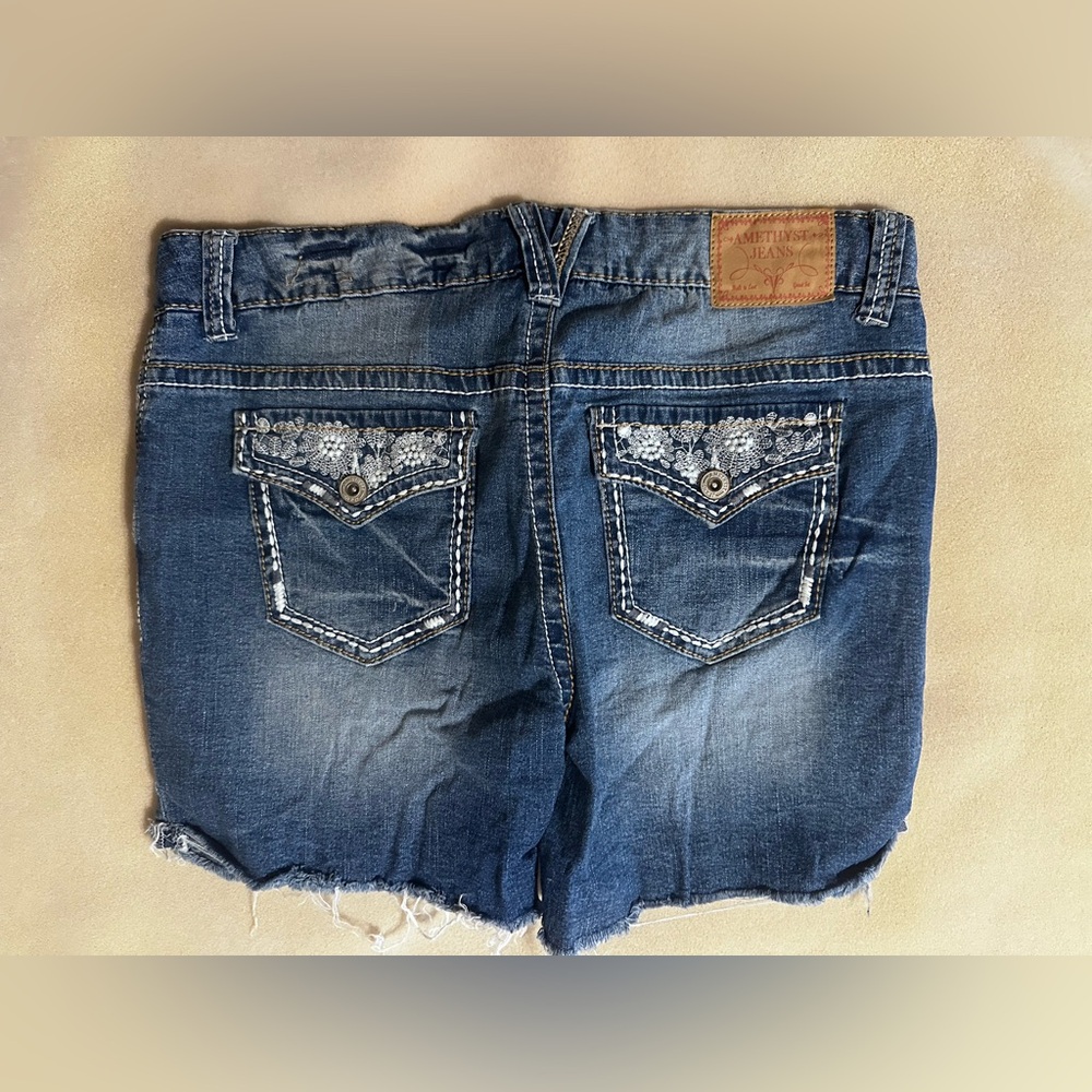 “Amethyst”Blue‎ Denim Shorts Size 13